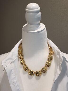 Anne Klein Chunky Gold Necklace and Earrings